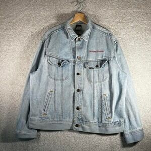 Vintage 90s Lee light wash western button up denim jean jacket